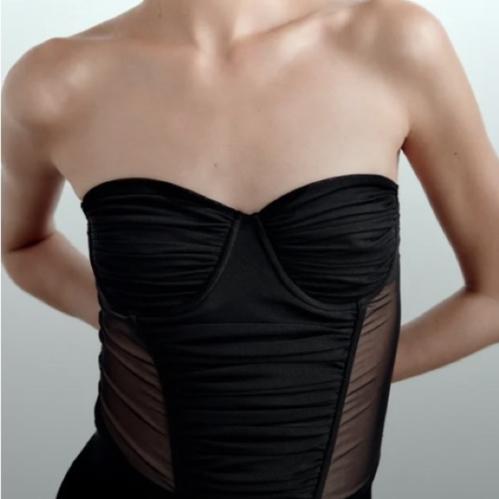 Zara tulle corset top